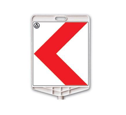 Tehlikeli Viraj Yön (İki Yönlü Uyarı Etiketi)